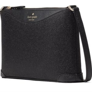 Kate Spade New York Crossbody black sparkle handbag.